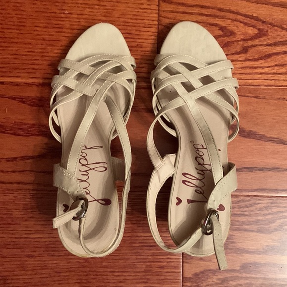 Jelly pop beige heeled sandals - Picture 6 of 11